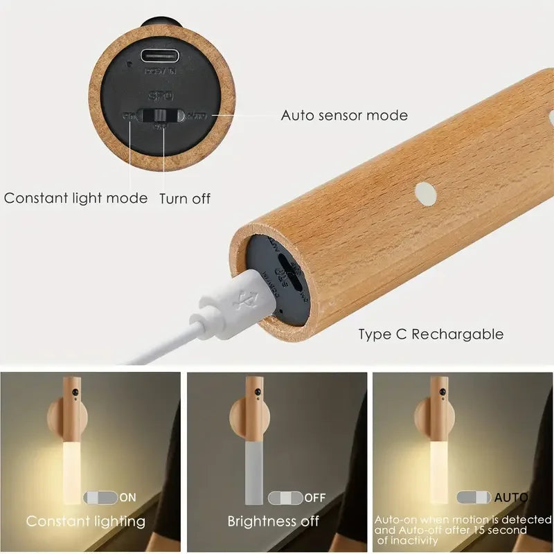 Luz Noturna LED com Sensor de Movimento Inteligente